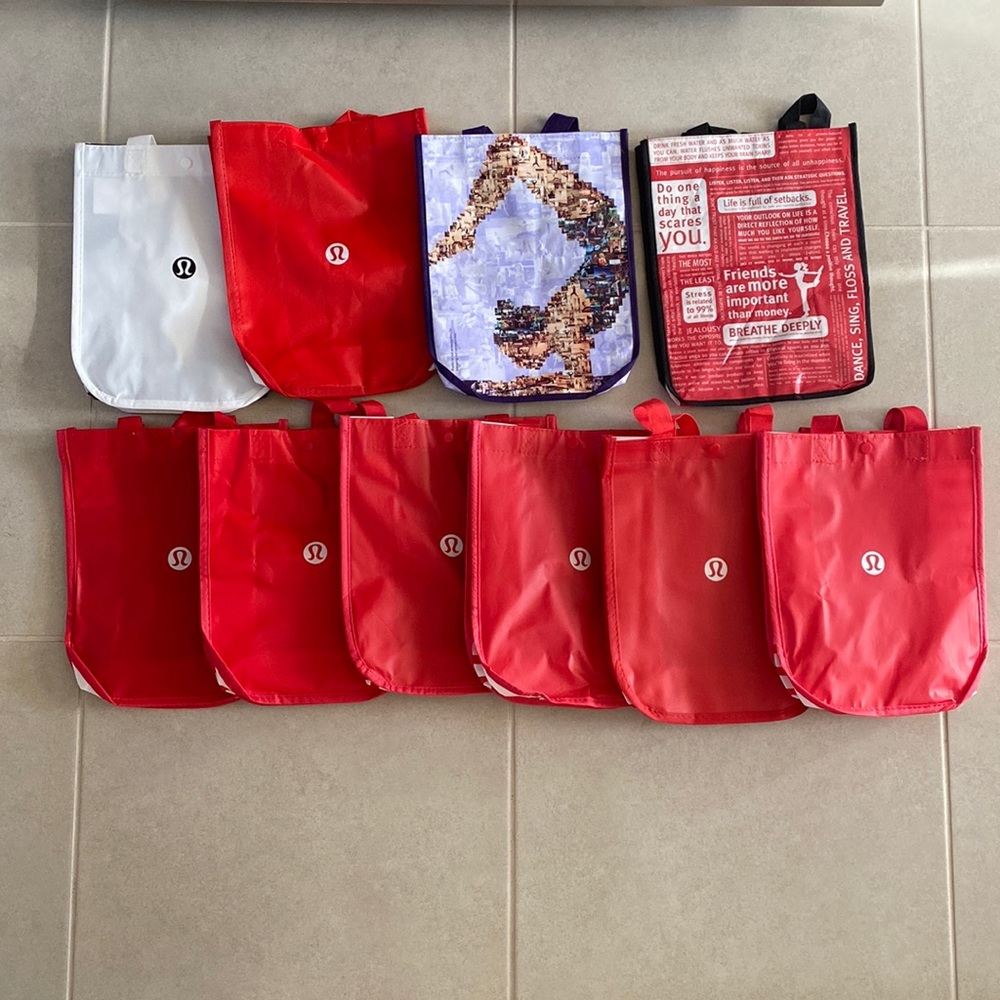 Lululemon Reusable Shopping Bags x 10